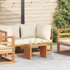 Vidaxl Vrtna stranska miza Rjava 50 x 32.5 x 35 cm Trdna tikovina