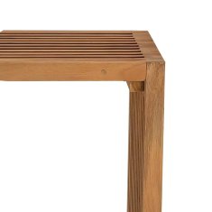 Vidaxl Vrtna stranska miza Rjava 50 x 32.5 x 35 cm Trdna tikovina