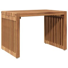 Vidaxl Vrtna stranska miza Rjava 50 x 32.5 x 35 cm Trdna tikovina