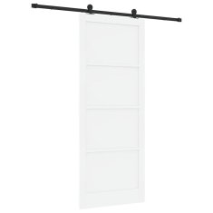 Vidaxl Drsna vrata ORKDAL Bela in črna 93 x 232 cm