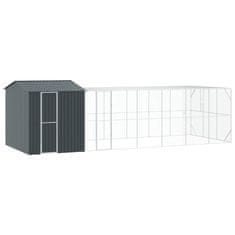 Vidaxl Ptičnik Antracit 845 x 304 x 247 cm Pocinkano jeklo