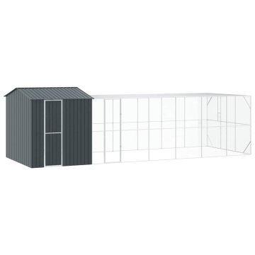 Vidaxl Ptičnik Antracit 845 x 304 x 247 cm Pocinkano jeklo