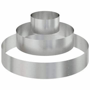 Vidaxl Vrtni lonček srebrna 120 x 120 x 20 cm. Cinkana jeklena