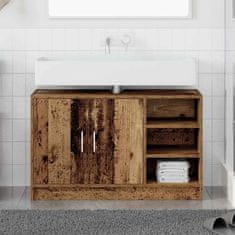 Vidaxl Omara za umivalnik Star les 90 x 29 x 55 cm Konstruiran les