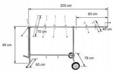 shumee VRTEČE STOJALO ZA BARVO IN NOSILEC VOZIČKA ZA BARVANJE