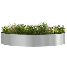 Vidaxl Vrtni zeliščnik 120x120x20 cm iz cinkovega jekla