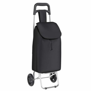Vidaxl Nakupovalni voziček Črna 35 x 28 x 92 cm Oxford tkanina
