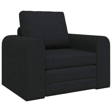Vidaxl Sofa postelja Črna 98 x 71 x 83 cm Žamet