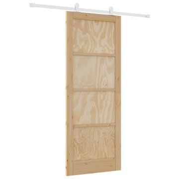 Vidaxl Drsna vrata Naravna in bela 83 x 211 cm