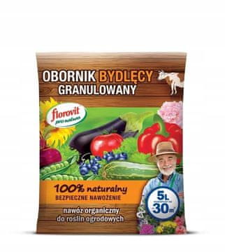 shumee FLOROVIT 100% NARAVNO GNOJILO GNOJILO ZA ZELENJAVO, CVETJE IN SADJE 5 L