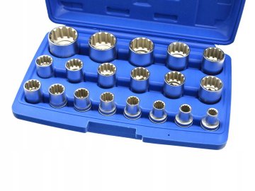 shumee Komplet 19 dvanajstkrakih nastavkov 8-32 mm (v etuiju)