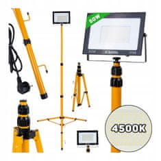 shumee 50W LED reflektor s teleskopskim stojalom in kablom - nevtralno bela barva 4500K (1)