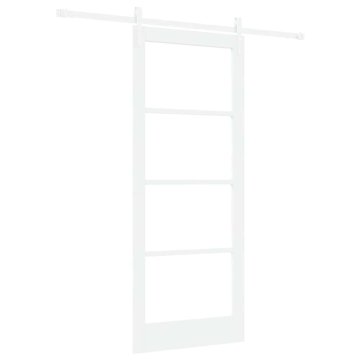 Vidaxl Drsna vrata Bela 83 x 202 cm Les in kovina