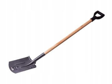 shumee RAVNA LOPATA V-PLUS Z LAKIRANIM LESENIM ROČAJEM 128 CM VERKATTO