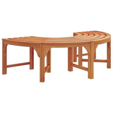 Vidaxl Banka Dreves Rjava 160 x 160 x 45cm Trden evkaliptusov les