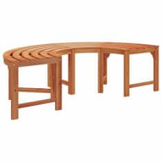 Vidaxl Banka Dreves Rjava 160 x 160 x 45cm Trden evkaliptusov les
