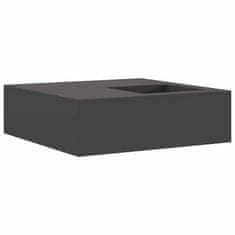 Vidaxl Ognjišče z Shranjevanjem Drva Črno 100x100x30 cm Jeklo