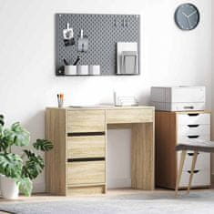 Vidaxl Miza s predalom sonoma hrast 90 x 37.5 x 75 cm Konstruiran les