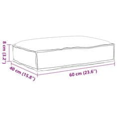 Vidaxl Blazina za sedež Črna 60x40x8 cm Oxford tkanina