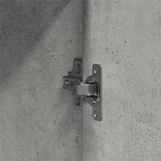 Vidaxl Garderobna omara Betonsko siva 55 x 25 x 189 cm Konstruiran les