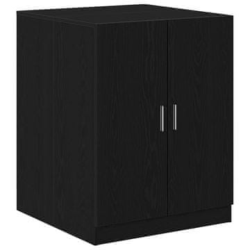 Vidaxl Omara za pralni stroj z vrati Črni hrast 70.5 x 71.5 x 91.5 cm