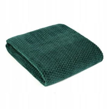 shumee Mehka plišasta odeja 3D ZOE 150x200 temno zelena