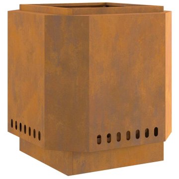 Vidaxl Ogenj Rjava 48 x 48 x 51 cm Odporno jeklo