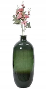 shumee Zelena vaza iz recikliranega stekla za rože 13x31 cm