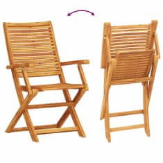 Vidaxl Komplet zunanjega pohištva 3 pcs Naravni les 70 x 70 x 75 cm