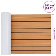 Vidaxl Plavajoča talna obloga Rjava in črna 240 x 60 cm EVA pena