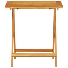 Vidaxl Komplet zunanjega pohištva 3 pcs Naravni les 70 x 70 x 75 cm