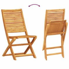Vidaxl Zunanja garnitura 3 pcs Naravno les 70 x 70 x 75 cm