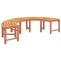 Vidaxl Banka Dreves Rjava 160 x 160 x 45cm Trden evkaliptusov les