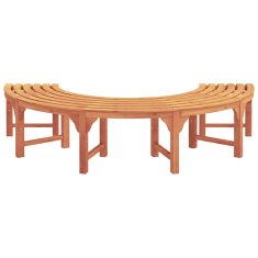 Vidaxl Banka Dreves Rjava 160 x 160 x 45cm Trden evkaliptusov les
