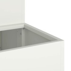 Vidaxl Vrtni lonček Bela 100 x 60 x 45 cm Jeklo