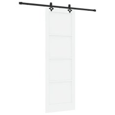 Vidaxl Drsna vrata Bela in črna 78 x 232 cm