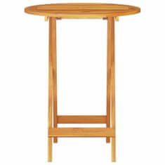 Vidaxl Set za zunanje pohištvo 3 pcs Naravno les 60 x 60 x 75 cm
