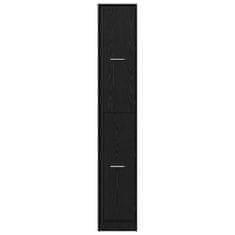 Vidaxl Apotekarska omarica Črni hrast 30 x 41 x 174.5 cm