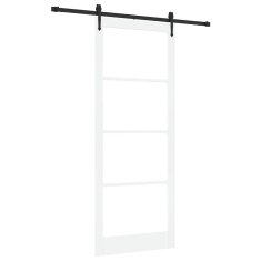 Vidaxl Drsna vrata Bela 93 x 232 cm Les in kovina