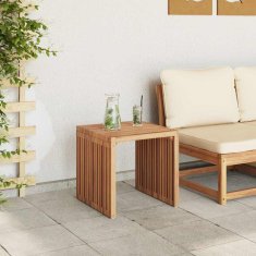 Vidaxl Vrtna stranska miza Rjava 45 x 42.5 x 45 cm Trdna tikovina