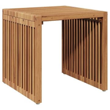 Vidaxl Vrtna stranska miza Rjava 45 x 42.5 x 45 cm Trdna tikovina