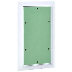 Vidaxl Dostopna plošča Bela 25 x 45 cm Aluminij in mavčna plošča
