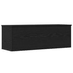 Vidaxl Shranjevalna škatla Črni hrast 102 x 35 x 35 cm Konstruiran les