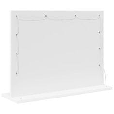 Vidaxl ogledalo za ličila z LED lučmi belo 60x45x18 cm