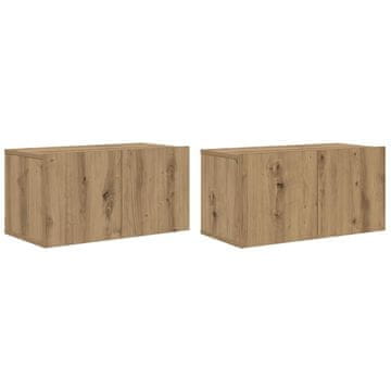 Vidaxl Komplet TV omaric 2 szt. Rjava 60 x 30 x 30 cm Konstruiran les