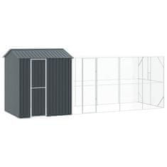 Vidaxl Ptičnik Antracit 621 x 208 x 247 cm Pocinkano jeklo