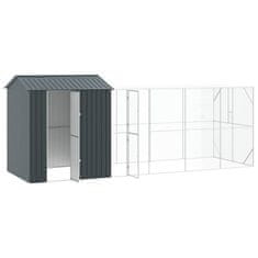 Vidaxl Ptičnik Antracit 621 x 208 x 247 cm Pocinkano jeklo