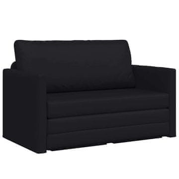 Vidaxl Sofa postelja Črna 124 x 71 x 78 cm Žamet