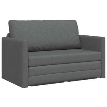 Vidaxl Sofa postelja Temno siva 124 x 71 x 78 cm Žamet