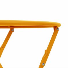 Vidaxl Zložljiva Bistro Miza Gorčična Ø50 x 71 cm - Prašno prevlečeno jeklo
